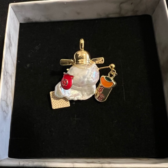 New Sea Pearl Lucky Cat Pendant - Picture 5 of 6